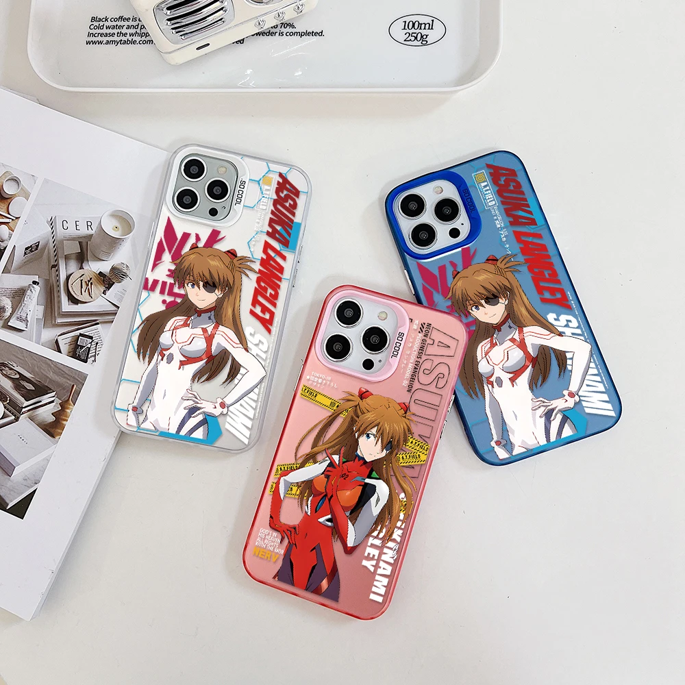 Asuka Langley Soryus Phone Case for OPPO A15 A17 A31 A37 A38 A55 A57 A58 A74 A76 A78 A94 A98 4G 5G Candy Color TPU Hard PC Cover