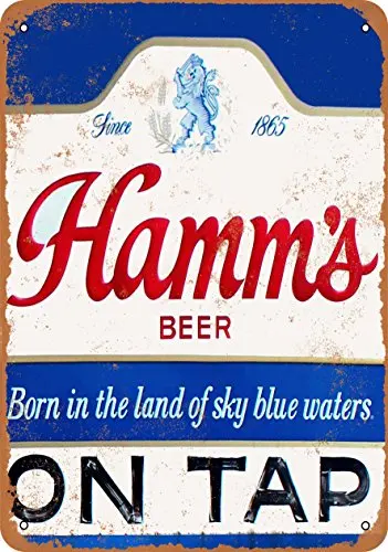 Metal Sign - Hamm's Beer on Tap - Vintage Look