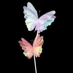 DIA 50CM Artificial Three-dimensional Butterfly Landing Atmosphere Romantic Wedding Festival Decoration Background Props