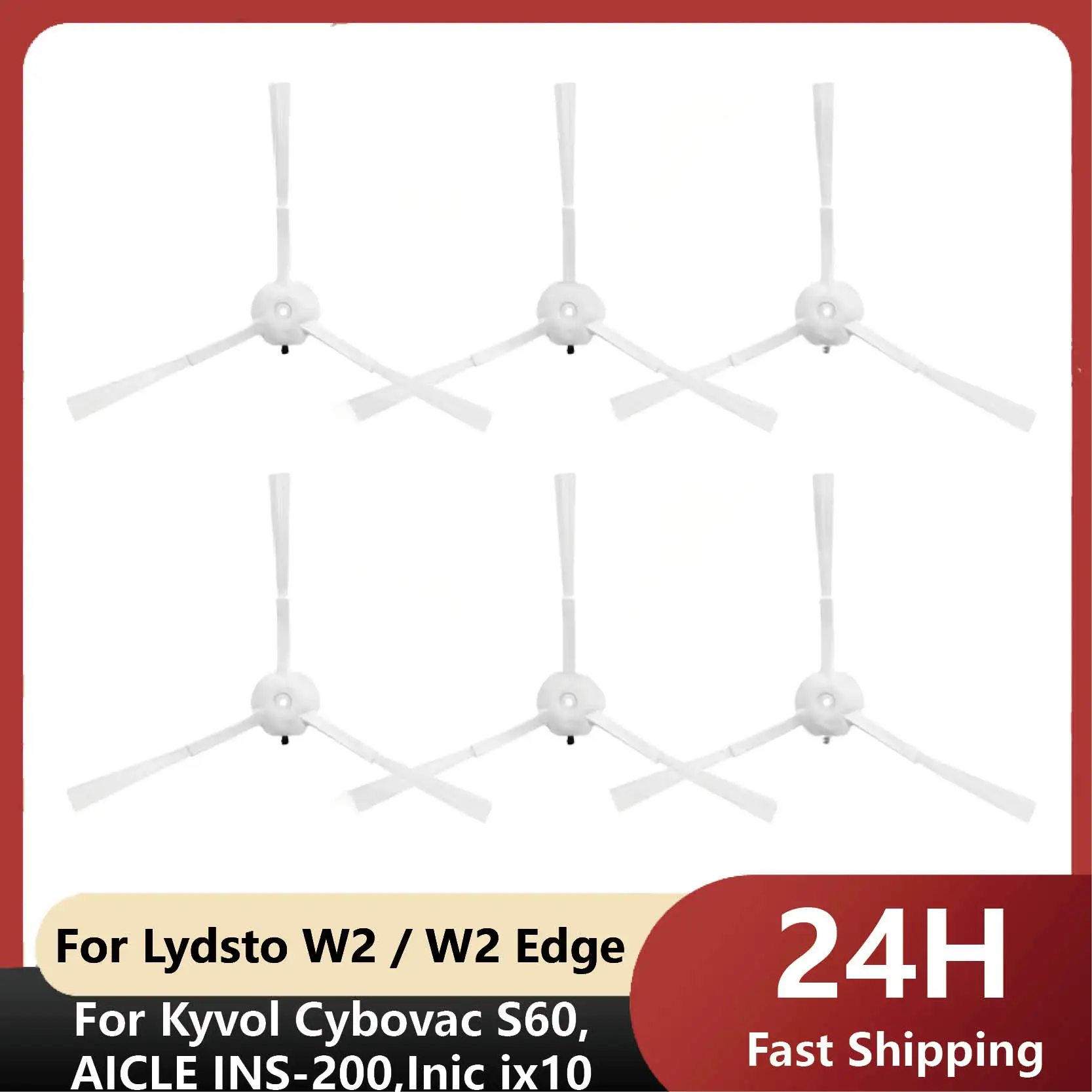 مناسب لـ Lydsto W2 / W2 Edge، TAMA الكل في واحد ماكس، Blaupunkt Bluebot OMEGA، Inic iX10 أجزاء مكنسة الروبوت مرشح الفرشاة الجانبية الرئيسية