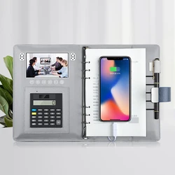 High-end Digital Smart Notebook Powerbank 4.3 Inch MP4 Player With Wireless Charging Office Business Gift Set 2023 Planner