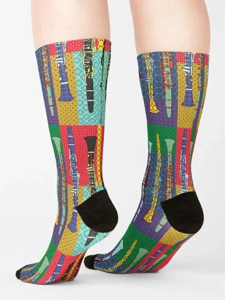 Patterned Clarinets Socks Lots Stockings compression professional running Boy Socks Women's