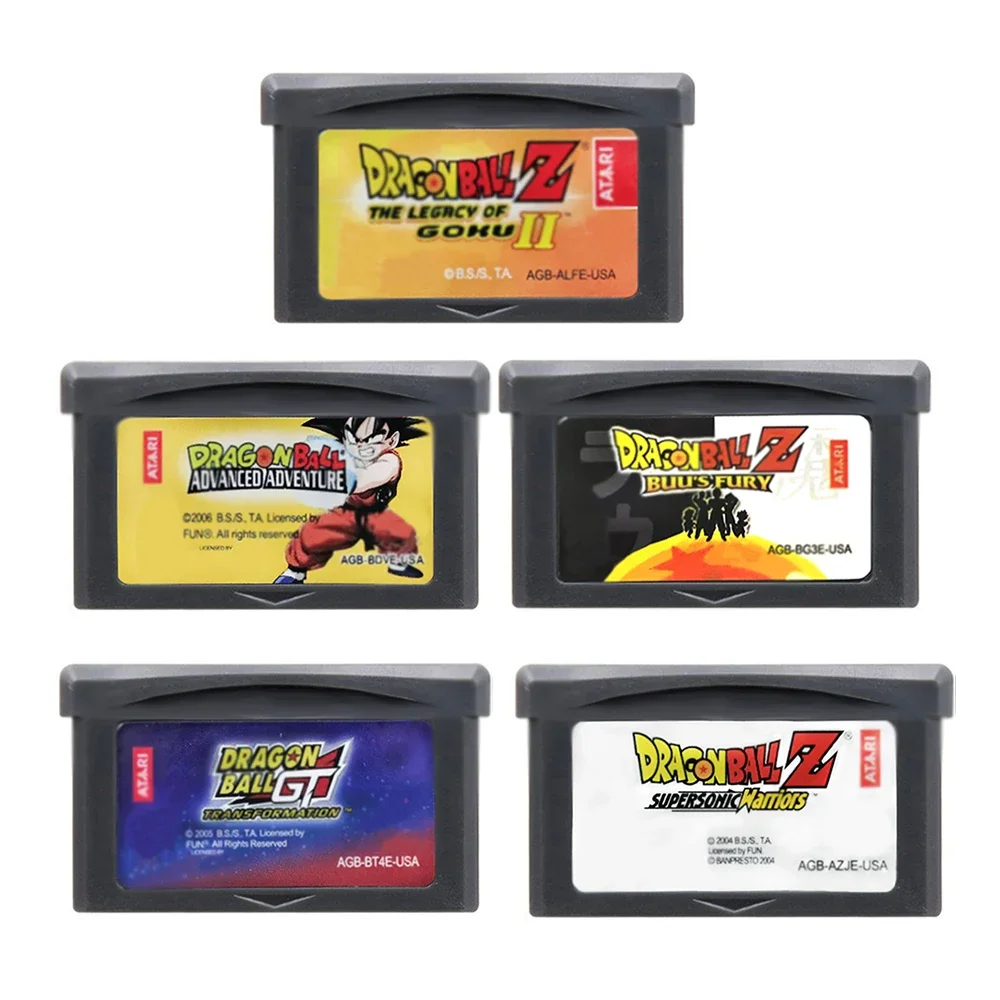 GBA Game Cartridge 32 Bit Video Game Console Card Dragon Ball Series Advanced Adventure Supersonic Warriors Buu\'s Fury for GBA