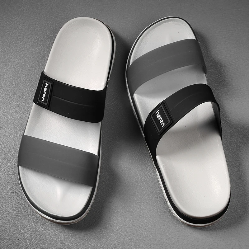 High Quality Men\'s Slippers Indoor Outdoor Sandals Beach Comfortable Slides Men Casual Shoes Flip-flops Mens Non-slip Slippers