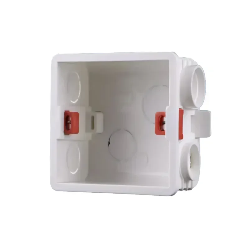 Picture 5: 5PCS Type 86 Electrical Wall Mounting Boxes, Recessed Back Boxes with Wire Slots for Switch and Socket Installation, White Blue