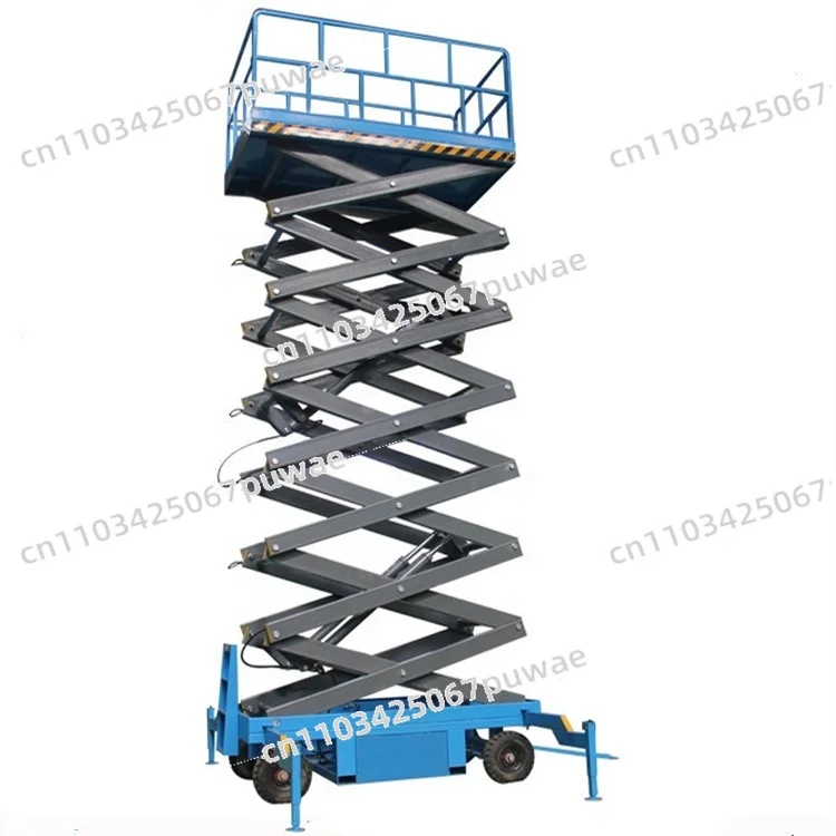 New 6m 8m 10m Steel Mobile Semi-electric Hydraulic Scissor Lift High Altitude Platform Lift Retail Scaffolding