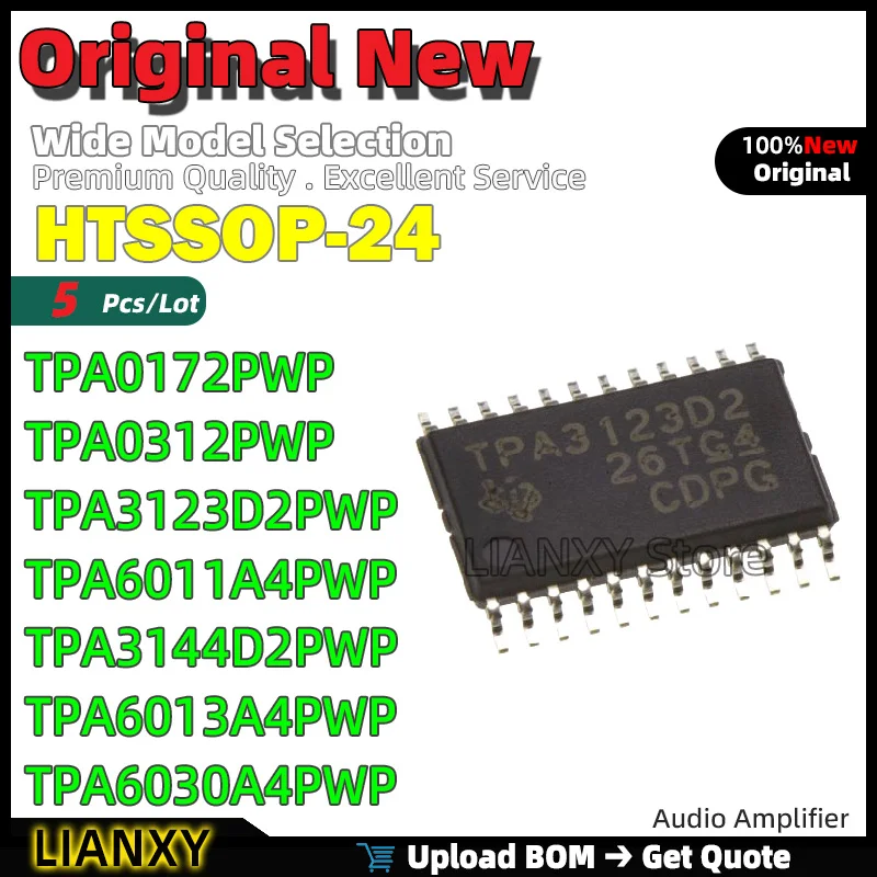 5pcs-htssop-24-tpa0172pwp-tpa0312pwp-tpa3123d2pwp-tpa6011a4pwp-tpa3144d2pwp-tpa6013a4pwp-tpa6030a4pwp-amplificador-de-audio-novo