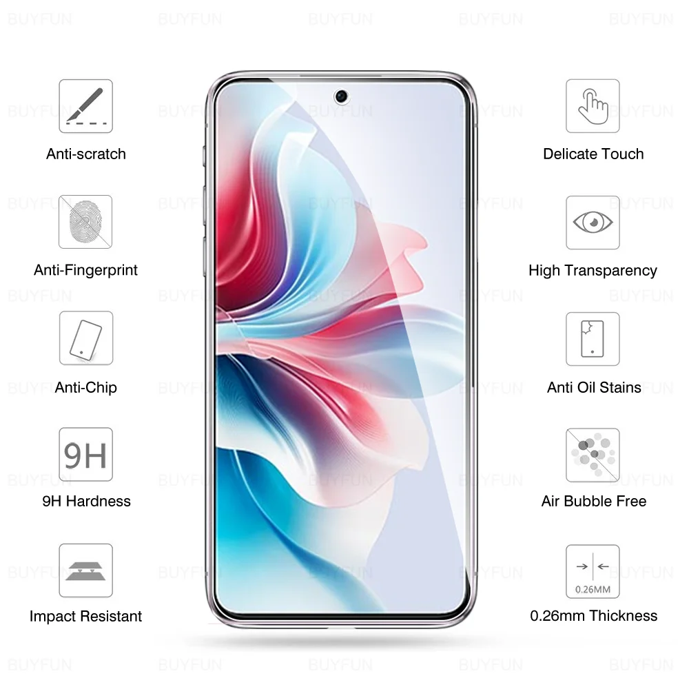 4 Stück gehärtetes Vollglas für Oppo Reno11 f 5g Displays chutz folie für Oppo Reno11f Reno 11f Reno11 f 11f F11 Klarglas folie