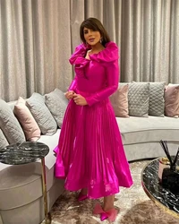 Fairytale Fashion Exquisite Asymmetrical One-Shoulder A-line Party Dresses Draped Chiffon Evening dresses vestidos de Customized