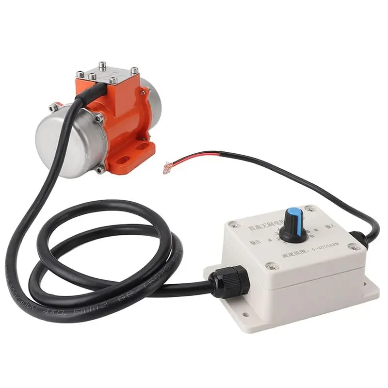 Feb.12V Vibration Motor Aluminum Alloy 4000RPM Adjustable Speed Brushless DC Concrete Vibratorfor Equipment (15W)