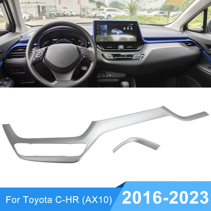 

Car Dashboard Console Panel Trim Sticker For Toyota CHR C-HR AX10 2016-2023 LHD Air Outlet Instrument Trim Cover Carbon Fiber