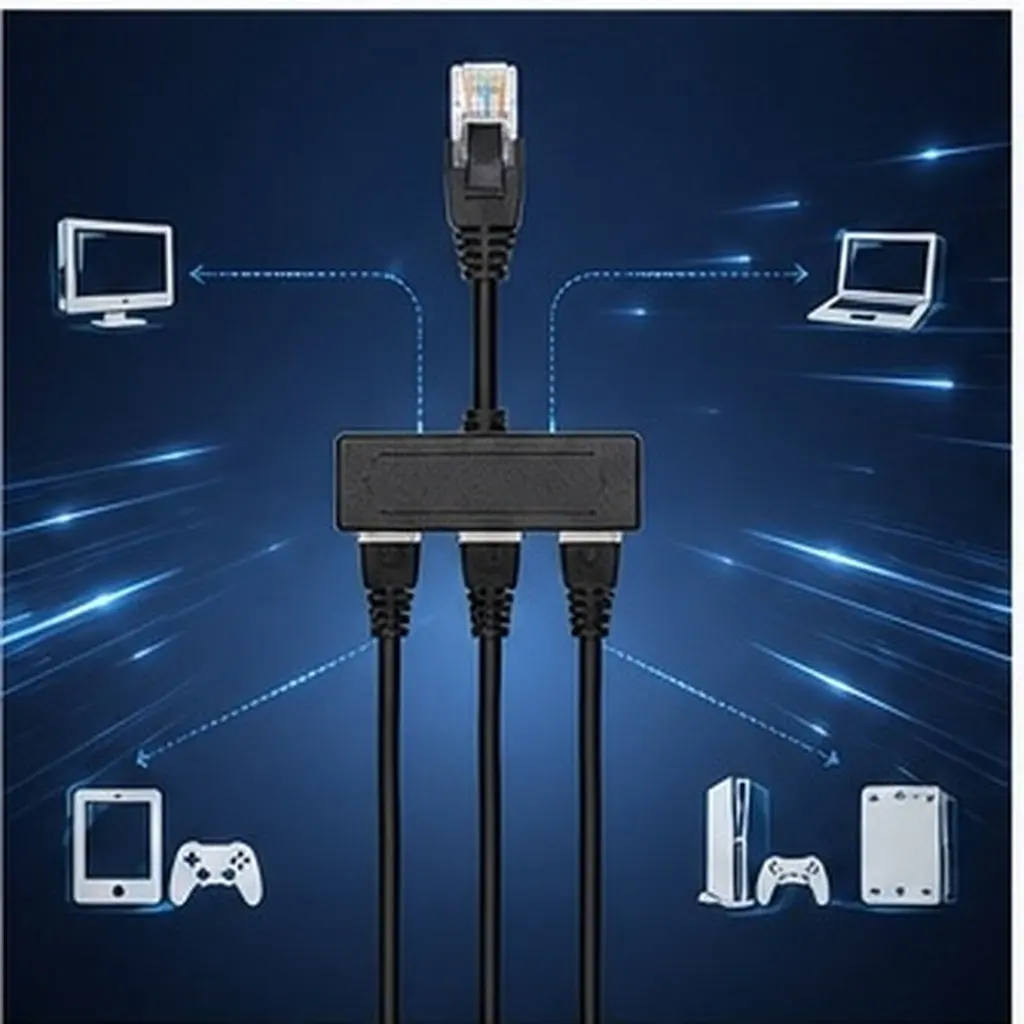 Ethernet Cable RJ45 Network Router High Halloween Christmas New Year Office Worker Network Cable Splitter Adapter