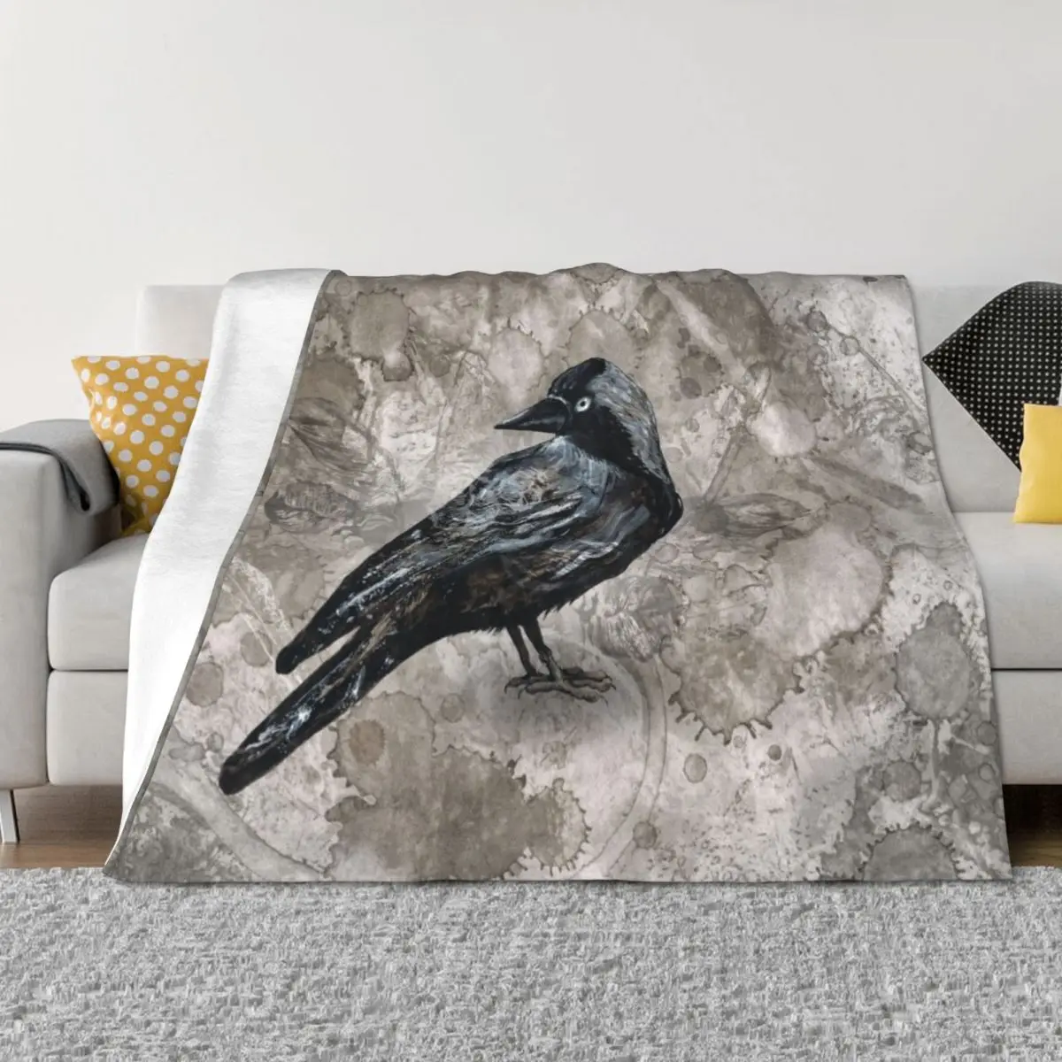 

Grunge jackdaw Throw Blanket Luxury Brand Vintage Furrys Tourist Blankets