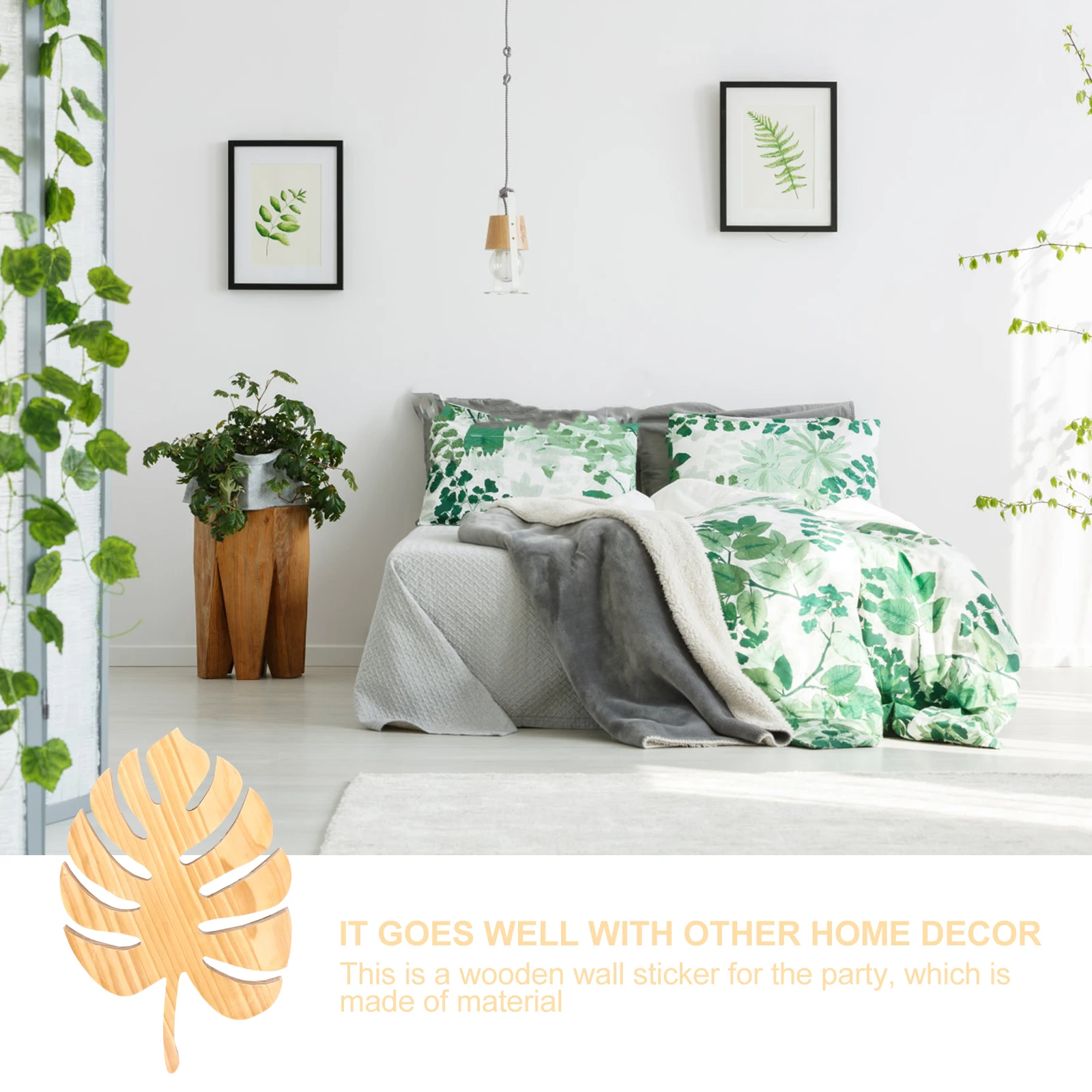 

1pc Wooden Wall Stickers Home Decor Indoor Unique Shape High Quality Material Beautiful Patterns Warm Atmosphere Room