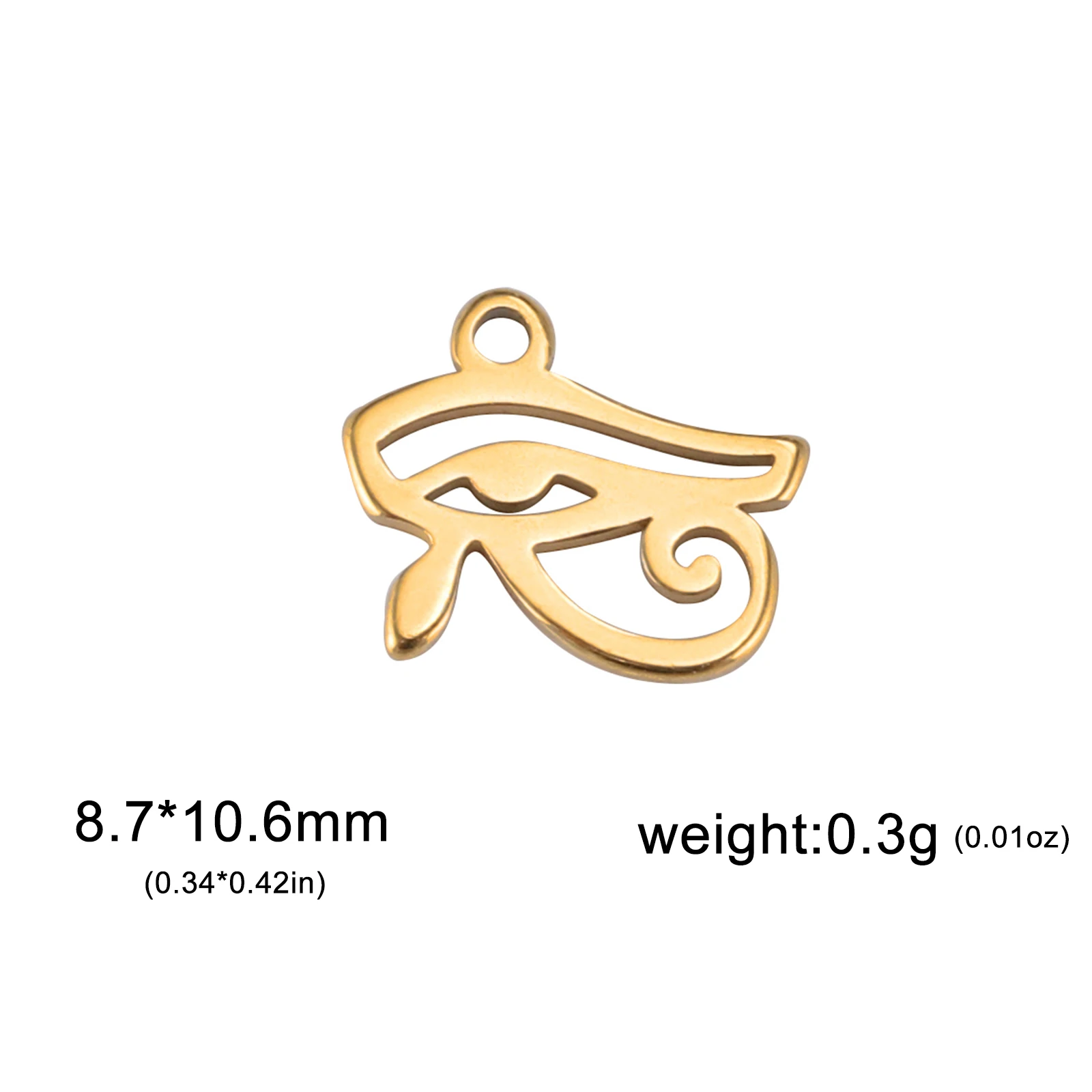 5pcs/lot The Eye Of Horus Ra Udjat Charms for Jewelry Making Stainless Steel Gold Color DIY Handmade Necklace Bracelet Pendants