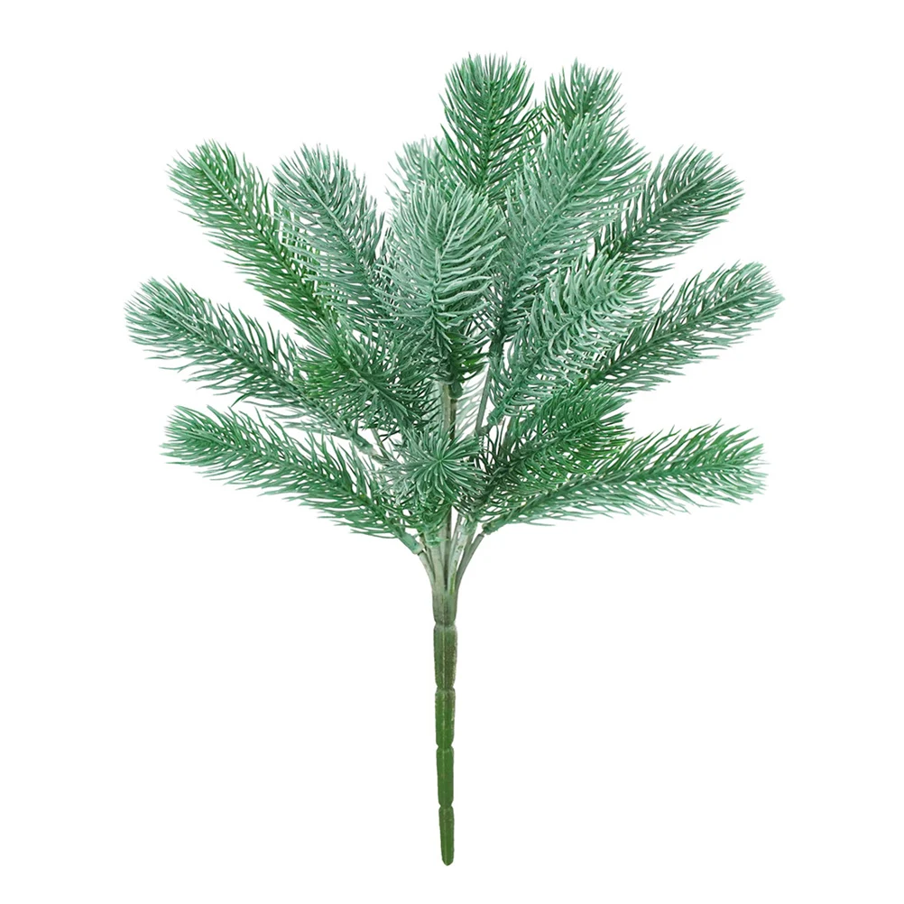 

4Pcs Artificial Pine Picks 6 Fork Pine Needles Christmas Holiday Floral Arrangement Wedding Centerpiece Party Decor Photo Props
