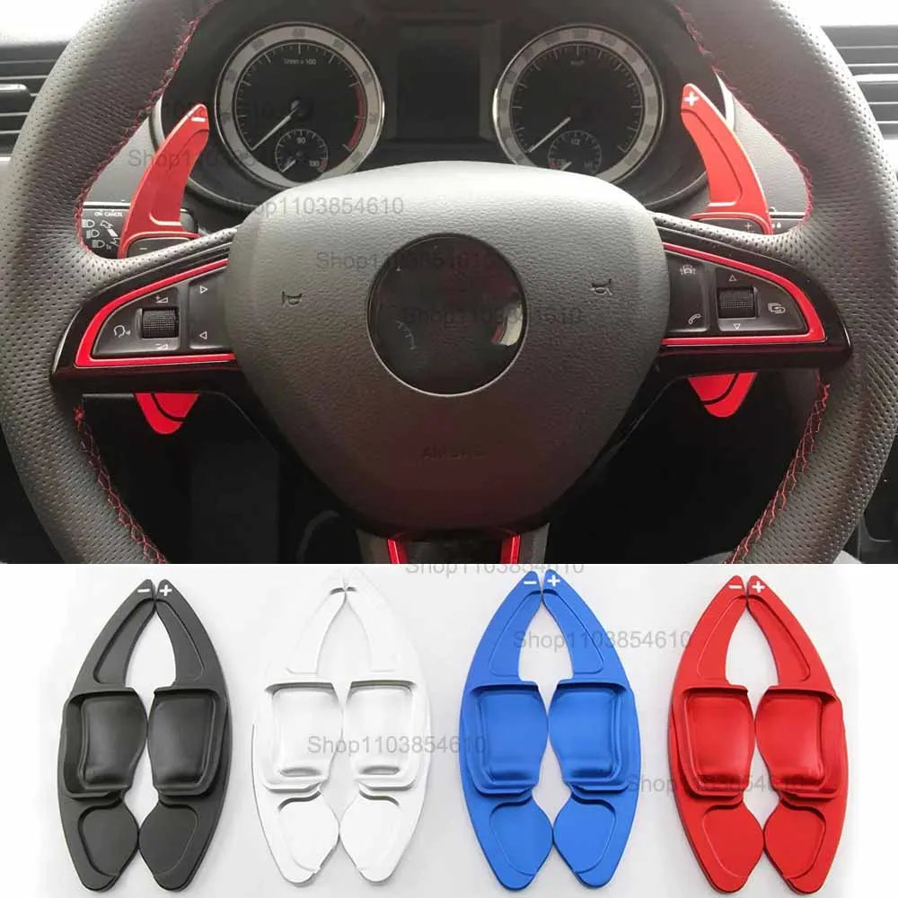 

For Skoda Scala Superb Combi RS iv Scout Octavia Fabia VRS MK3 Kamiq Car Steering Wheel Extend Shifters Gear Paddles DSG Sticker