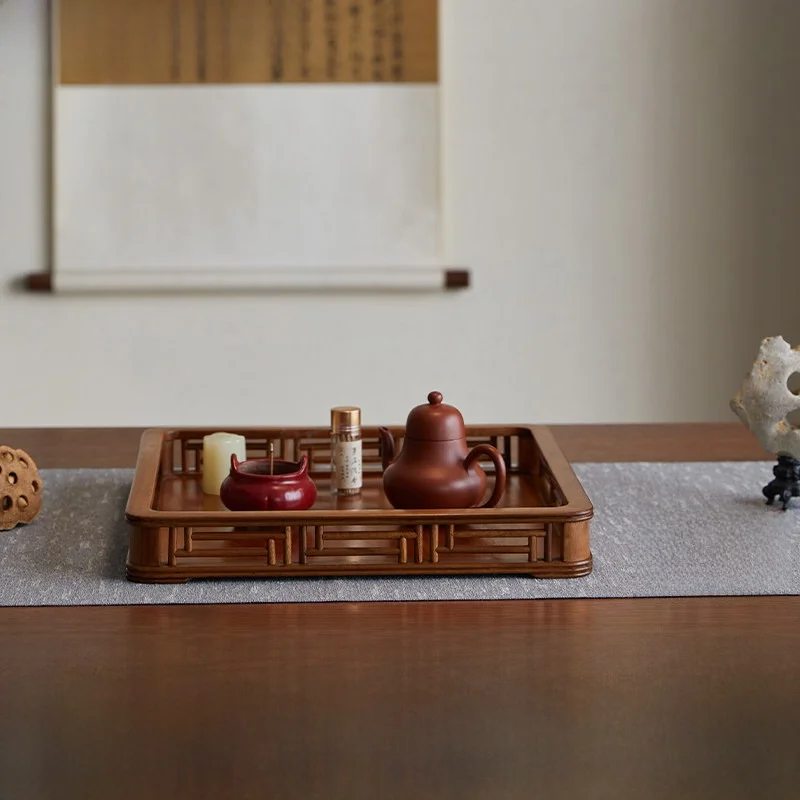 

Деревянный поднос для чая из кипариса Пуэр, квадратный, простой, новый, в китайском стиле