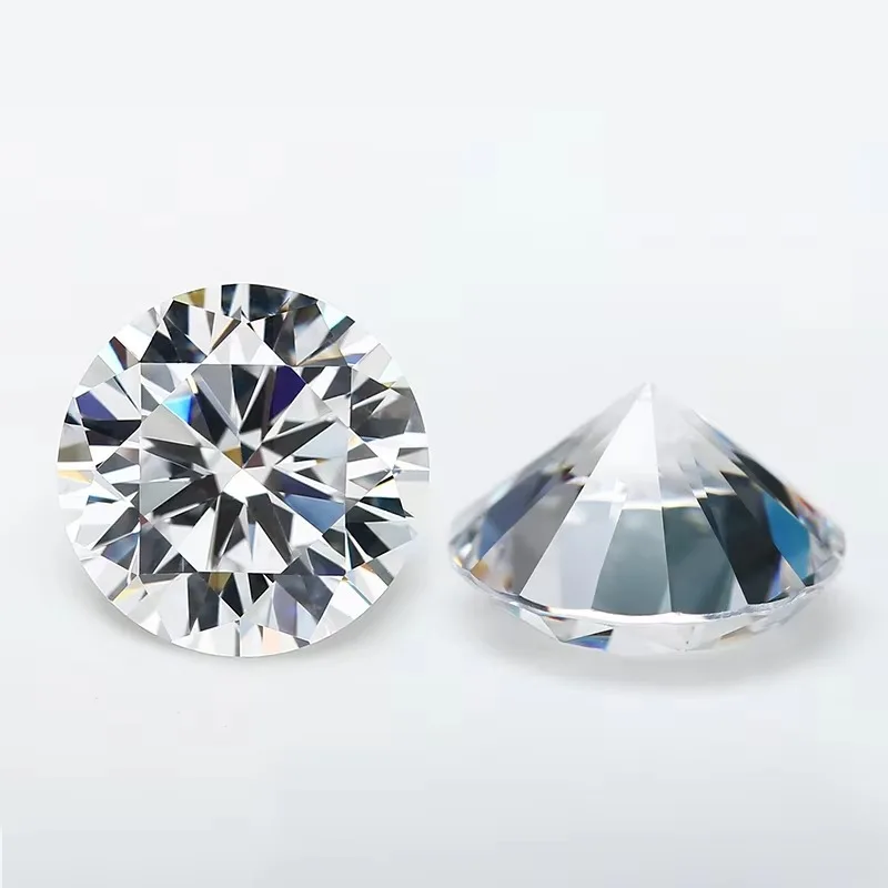 Lab Moissanite Stone Round Cut D Color VVS1 0.1ct-12ct Lab Grown Gemstone Charms for Jewelry Making Pass Diamond Tester