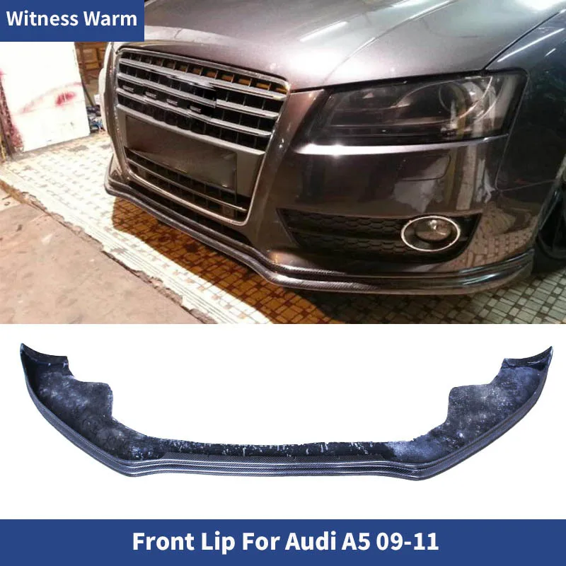 Carbon Fiber / Frp Front Bumper Lip Spoiler Apron Splitters for Audi A5 S5 Style 2009 2010 2011