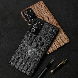 Genuine Leather 3d Head Phone Case For Samsung Galaxy S25 S24 S23 S22 S21 Note 20 Note20 Note10 Ultra 10 9 Plus S20 Plus Cover