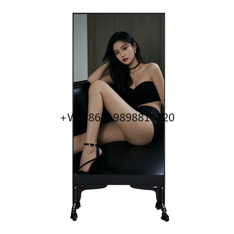 كشك شاشة LED شفاف رفيع للغاية يعمل باللمس عالي الدقة لمتاجر البيع بالتجزئة ووظيفة الرسوم المتحركة لمراكز التسوق