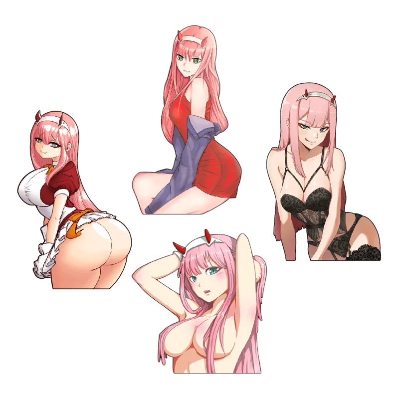 For DARLING in the FRANXX Anime Character Cartoon Decal Waterproof Reflective Car Motorcycle Trunk Decoration Sticker