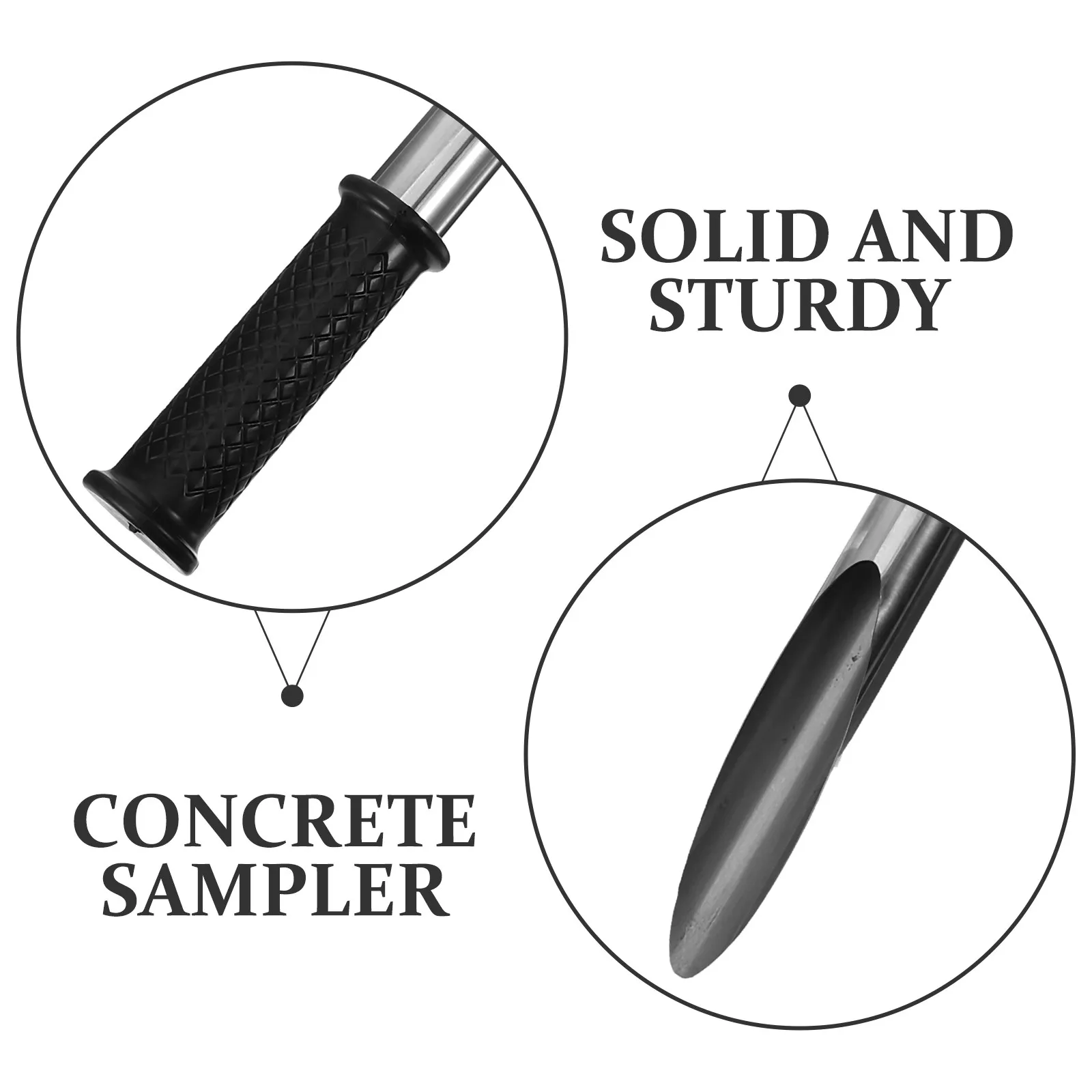 Stainless Steel Long Soil Sampler Tube for Concrete Grain Powder Cement Sampling Farm Agriculture Lab Use Wheat Corn Rice Cereal