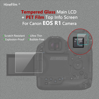 R1 Camera Tempered Glass Protective Film for Canon EOS R1 Camera Main LCD Display + Film Info Screen Protector EOSR1