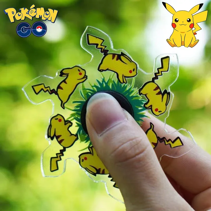 Pokemon Pikachu Fidget Spinner Children Anime Peripheral Fingertip Gyro Hand Spinner Men Women Stress Relief Toys Gifts for Kids