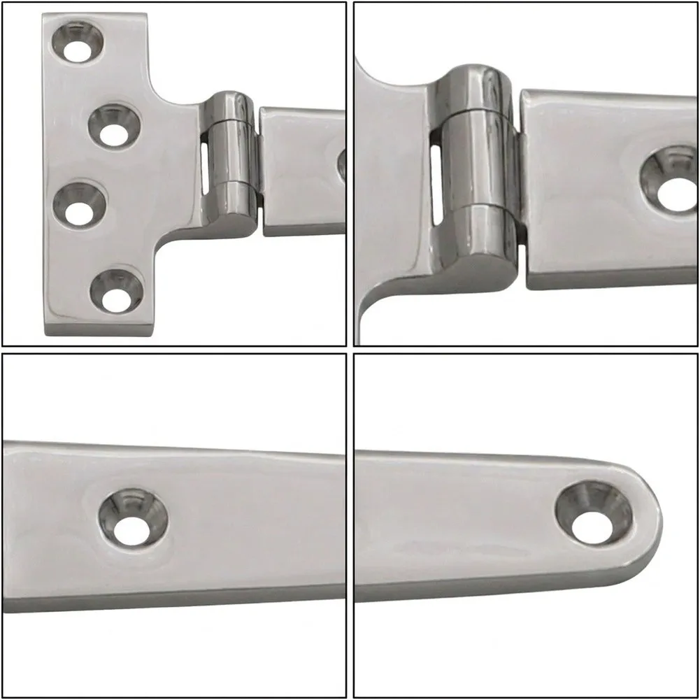 316 Stainless Steel T Hinge with Screws for Marine For Hatch Doors Boats RV Deck Panels Cabin Water Tank Covers