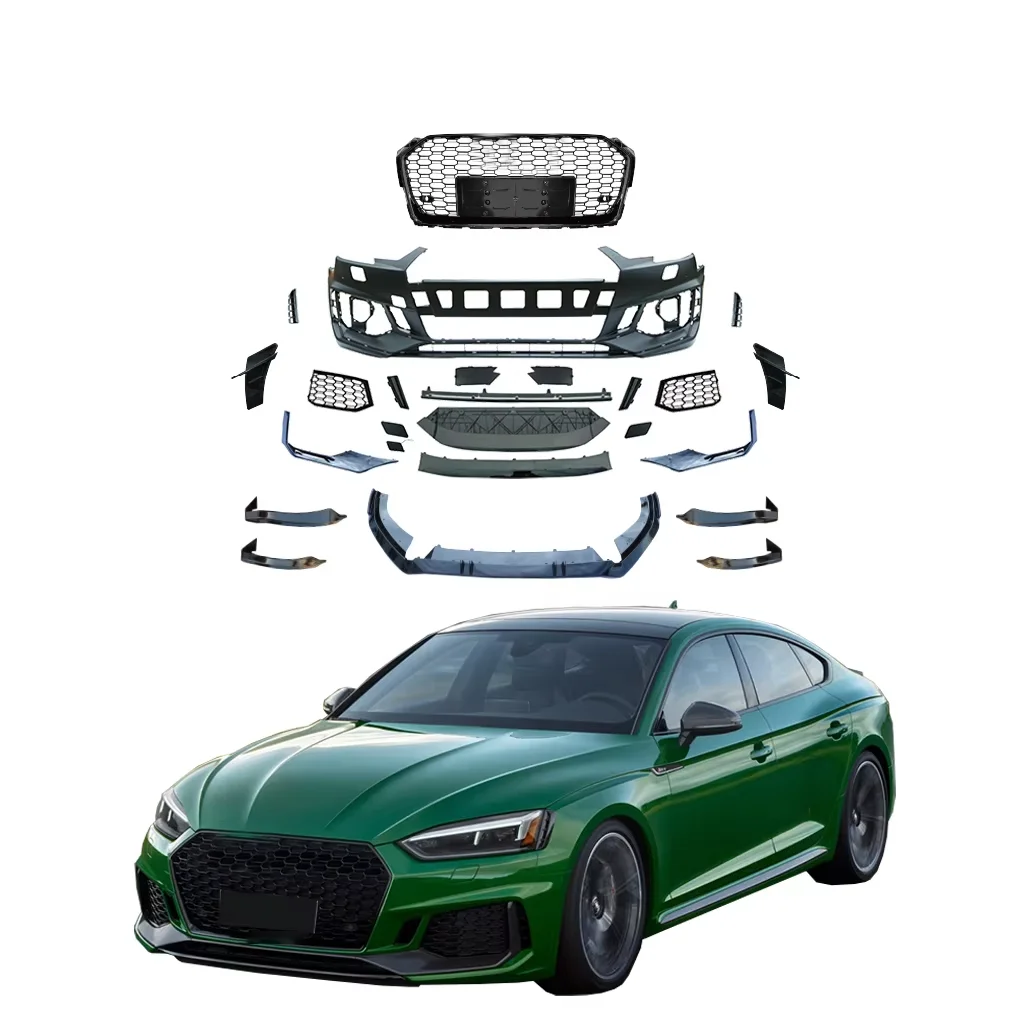 

Car Parts A5 S5 B9 Body Kits A5 S5 Front Bumper with Grill for Audi A5 S5 B9 2017 2018 2019 RS5 Style Auto Modified Body Kit