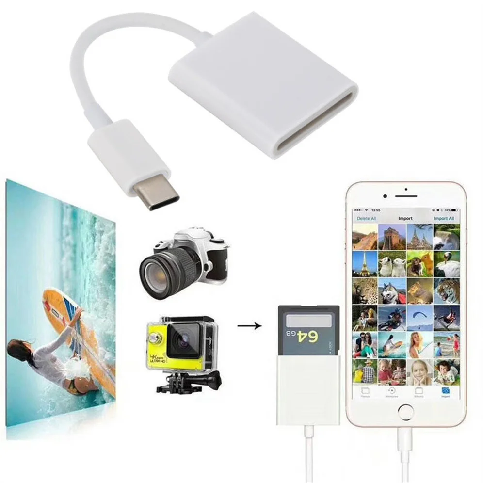 GRWIBEOU-Samsung,Huawei,Xiaomi,macOS Pro,Air,携帯電話用のUSBノートブックカードリーダー,USB-C〜SD/tf接続