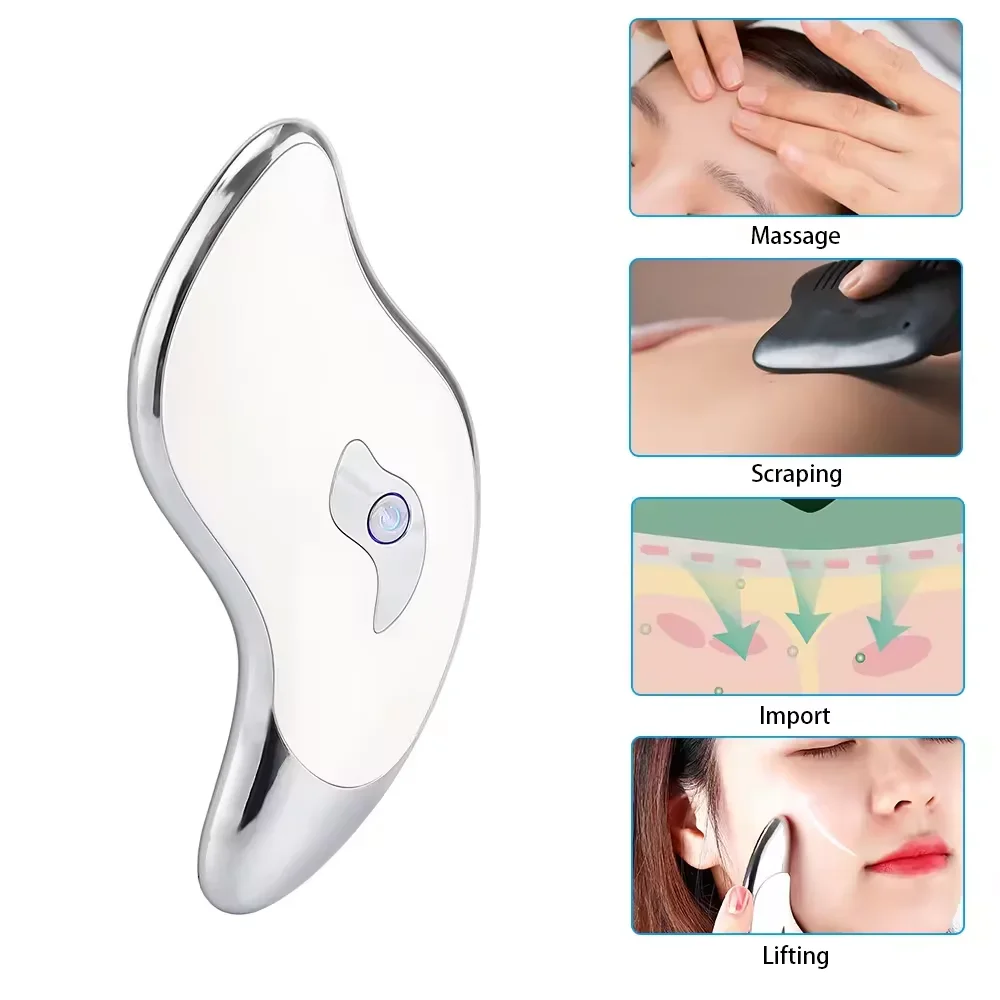 

Customizable Heat Vibration Home Use USB Electric Guasha Tools Face Scraping Massager