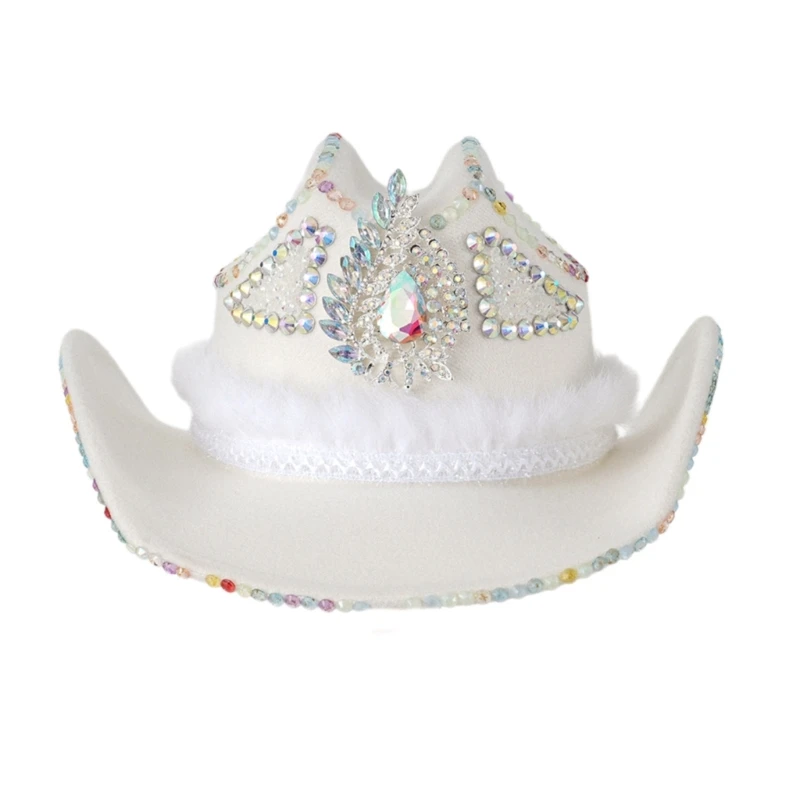 Cowgirl Hat Wide Border Hat Dancing Party Performances Hat for Dress Up