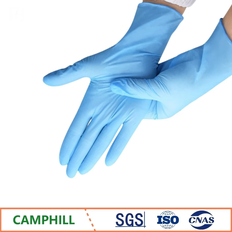 Wholesale 9-inch disposable fingertip pitted surface gloves Cleanroom, Laboratory, Dental examination nitrile rubber gloves