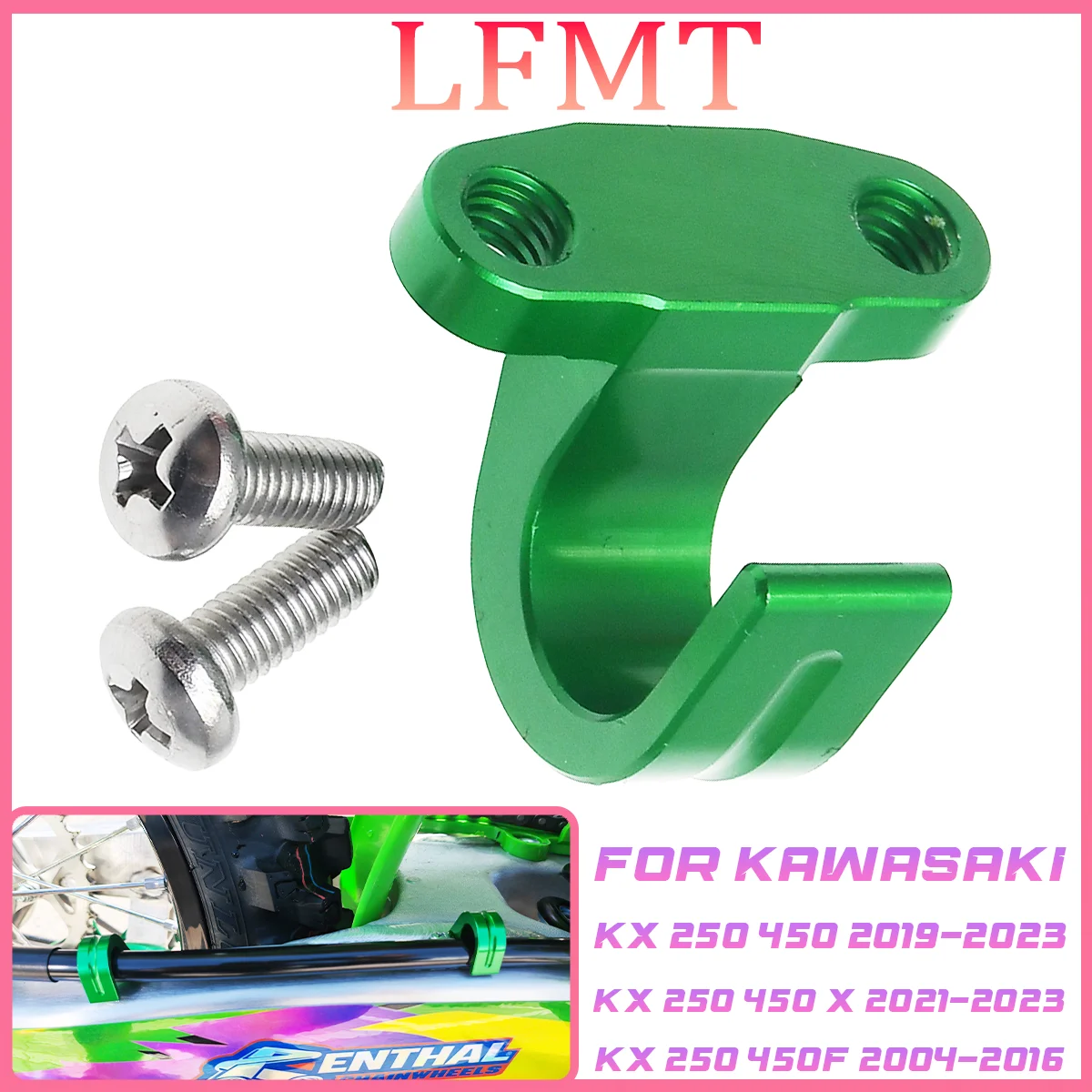 

Motorcycle CNC Front Rear Brake Line Hose Cable Clamp Holder For KAWASAKI KX250F KXF250 2004-2018 KX450F KXF450 2006-2018