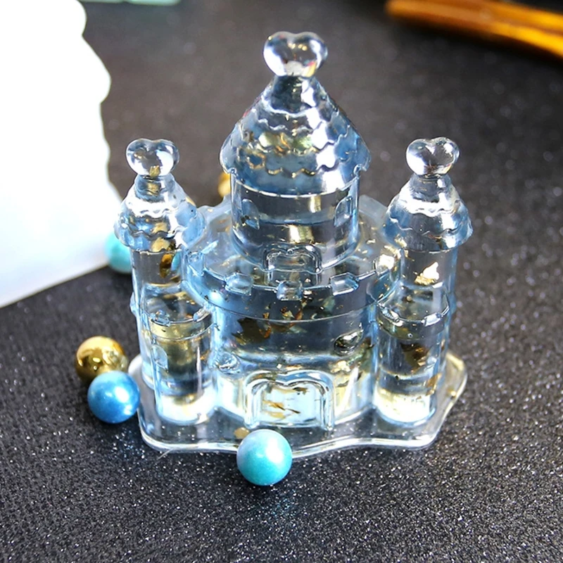 3D Castle Epoxy Resin Silicone Molds Fairy Tales Castle Casting Molds for DIY Soap Home Decor Craft Project
