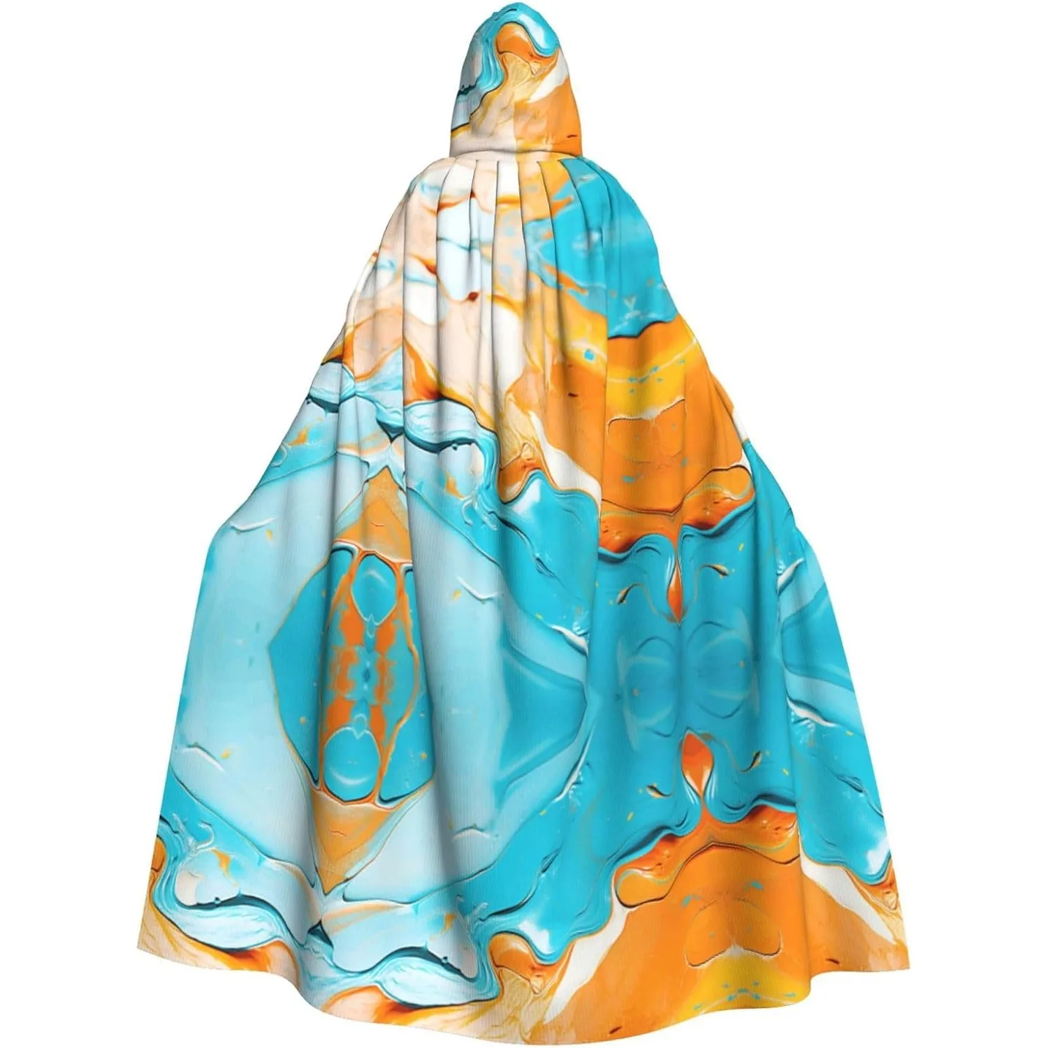 Pigment print Adult Hooded Cape Carnival Festival Cape Cosplay Robe Costume party Gothic Carnival