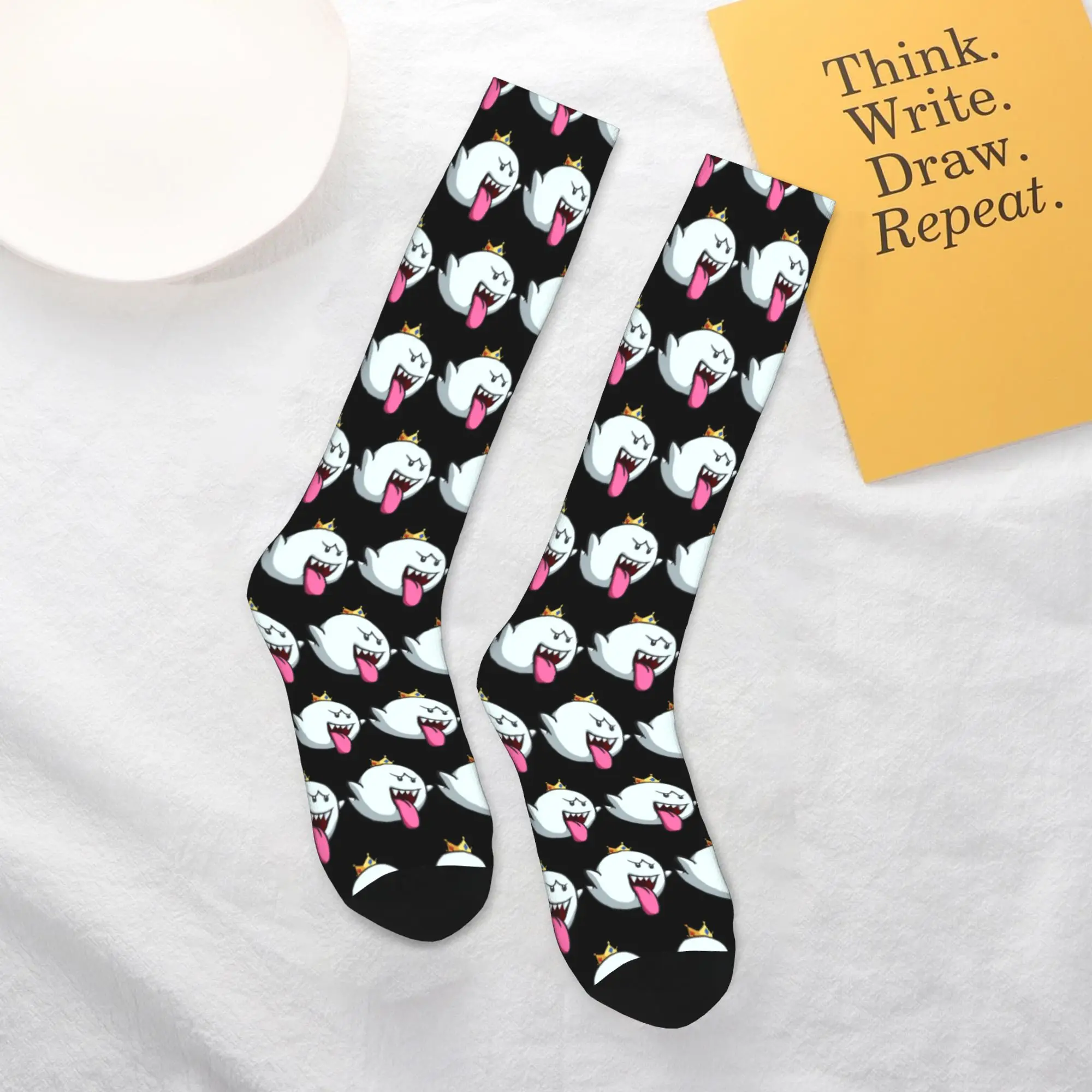 

All Seasons Crew Stockings king boo Socks Harajuku Casual Hip Hop Long Socks Accessories for Men Women Gifts