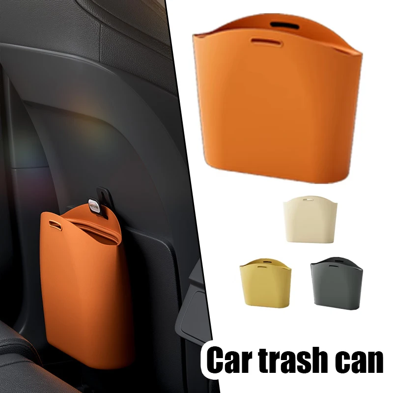 Silicone Car Trash Can Portable Hanging Waste Bin For Vehicle Storage And Garbage Space Saving Organizers Foldable Waste Bin