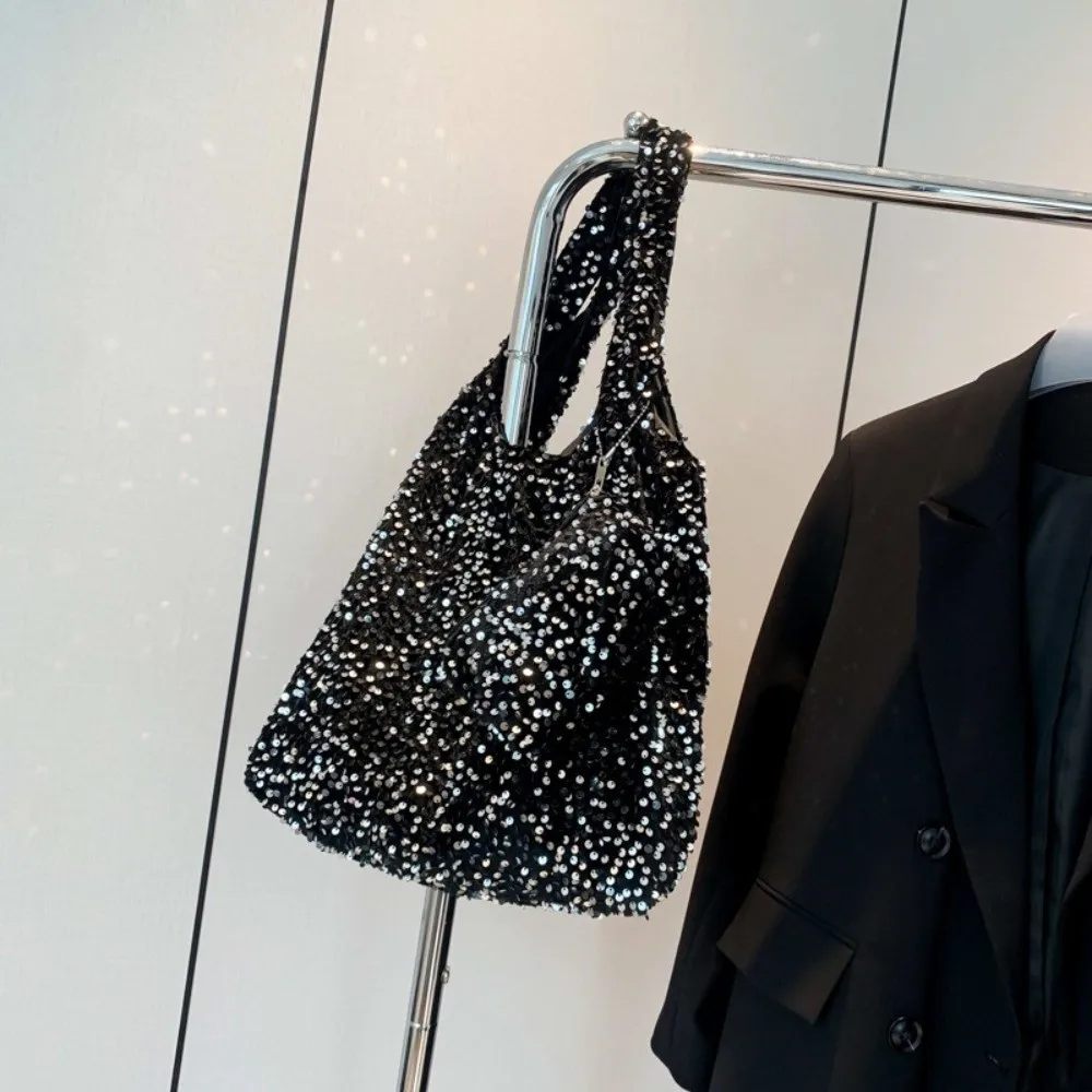 

Fashion Large Capacity Sequin Shoulder Bag Versatile Casual Handbag Portable Tote Bag Women