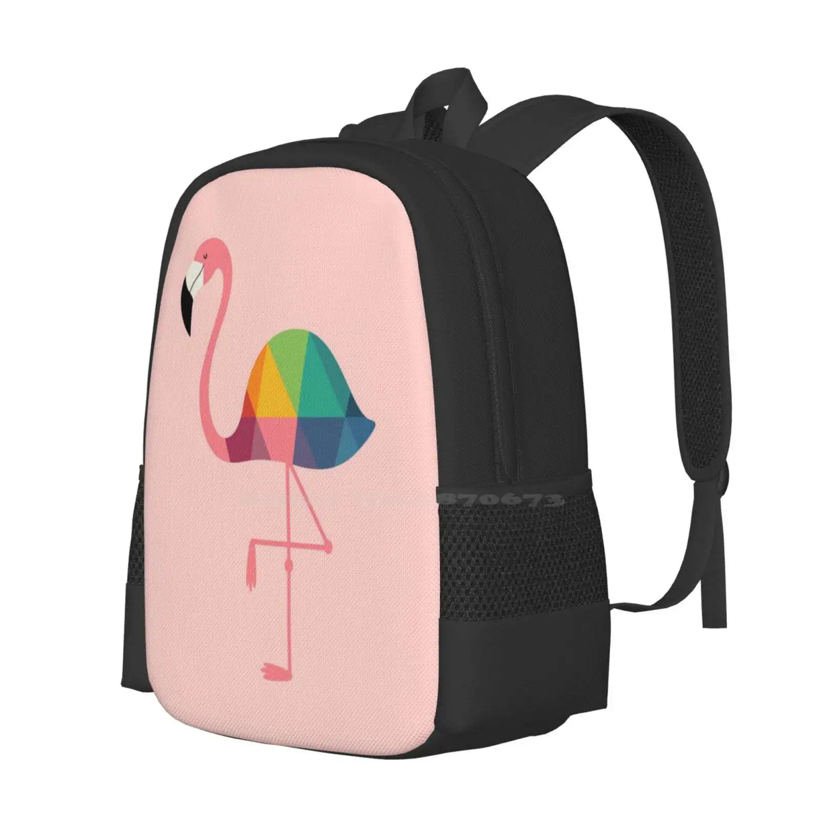 Mochila De flamenco arcoíris para hombres, mujeres, niñas, adolescentes, verano, Arco Iris, único, increíble, hermoso, encantador, lindo