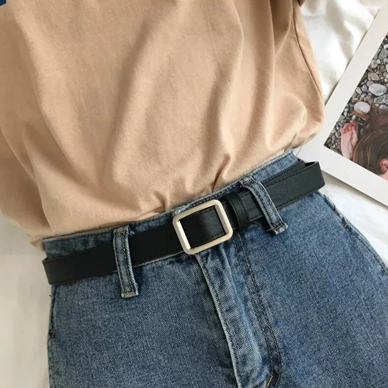 105cm Simplicity Design No-Punch Holeless Belt Women's Jeans Decoration Waistband