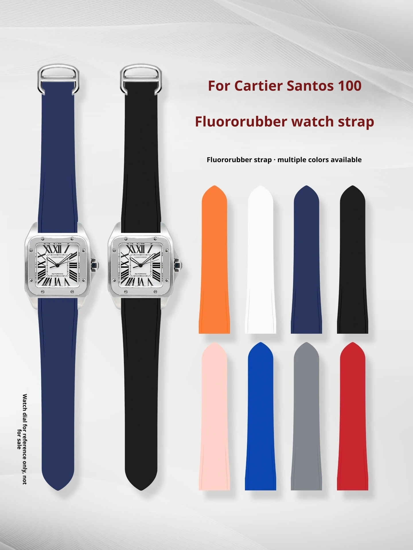Cartier Watch Santos - Bracelet de montre FKM 20/23/24 MM
