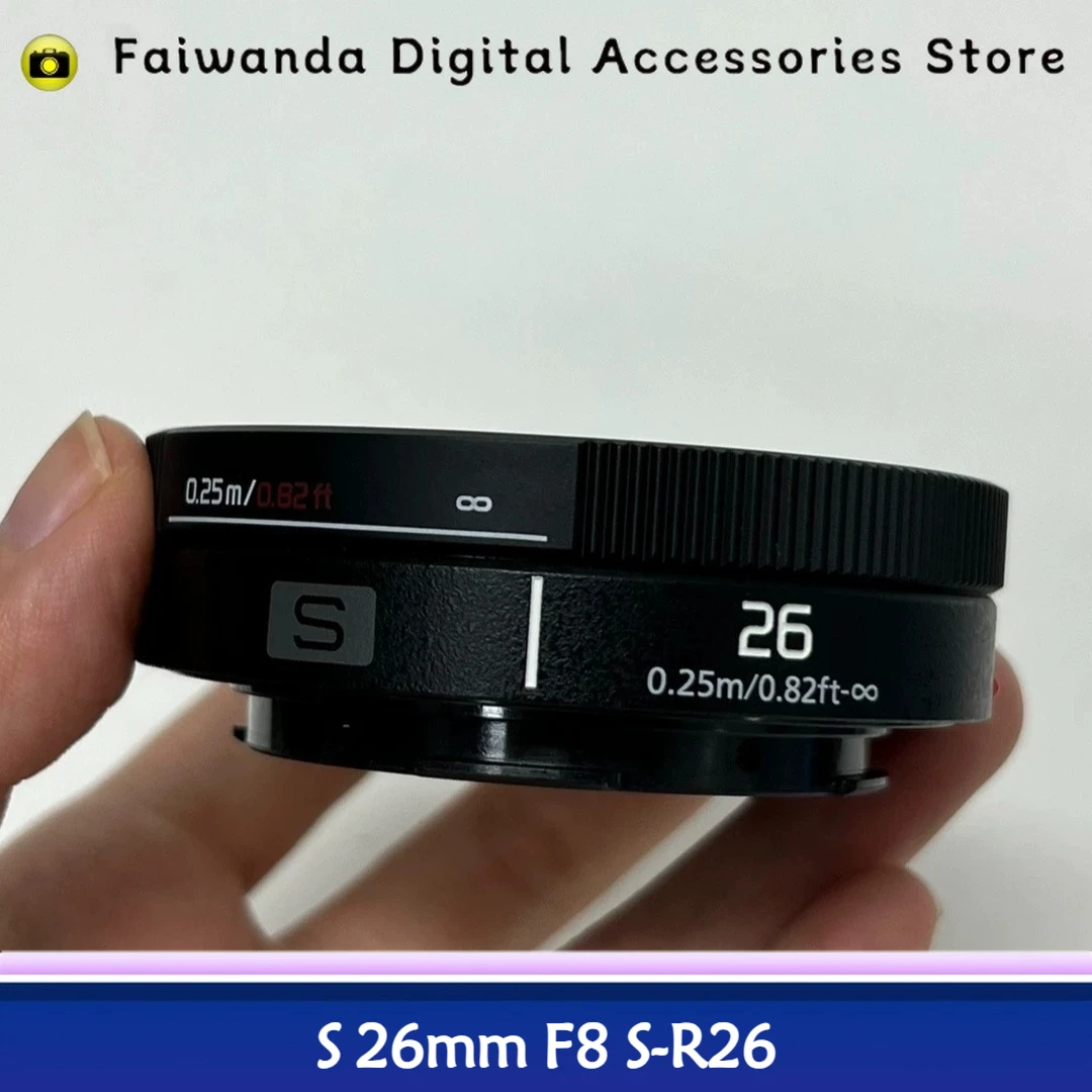 95%New Genuine For Panasonic S 26mm F8 S-R26 Full Frame Pancake Lens Aperture Wide Angle Lens for L-Mount Camera S9 S5 S1