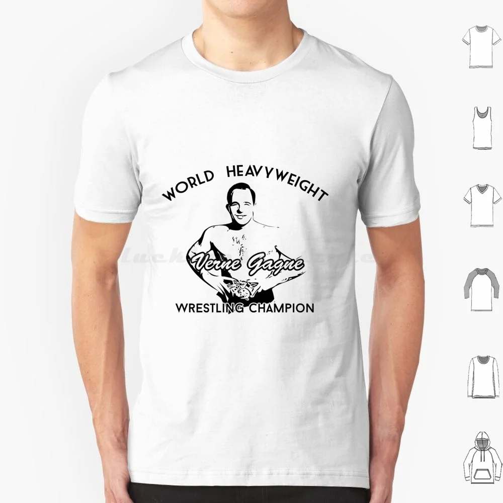 Verne Gagne-World camiseta pesada de algodón para hombres y mujeres DIY estampado Verne Gagne Pro lucha libre profesional lucha Awa