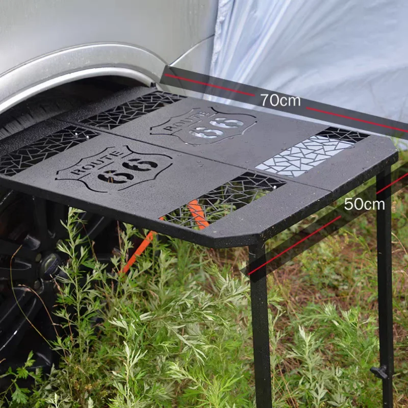 Outdoor Folding Tire Table Car Foldable Storage Tactical Camping Square Table Self Driving Tour Picnic Mountain Table