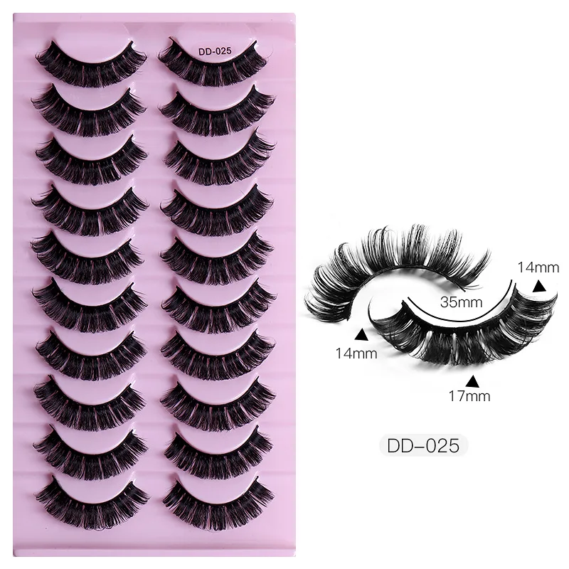 Russian Strip Lashes Extension Makeup Accessories D Curl Strip Lashes Lash Kit Fake Eyelashes Beauty Faux Cils Volume Russe Eyes