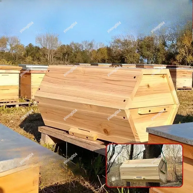 Insulated Hanging Bee Box Natural Honeycomb Beehive Beekeeping Equipment